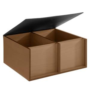 BUFFET CABINET TOAST BOX DIM. 33.5X36CM. HGT. 17.5CM. DARK OAK WOOD