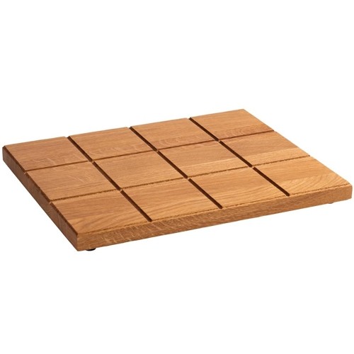 Snijplank hout 1/2 gn square afm. 32,5x26,5cm. hgt. 2,5cm.