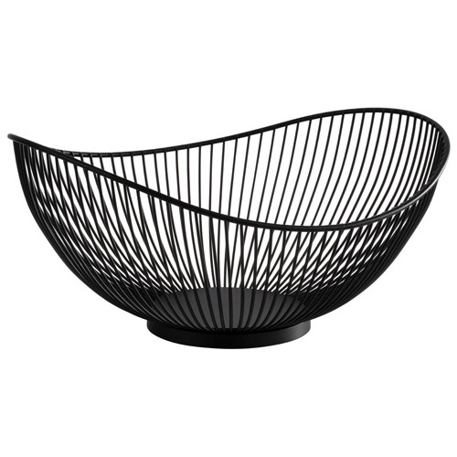 WIRE BASKET BLACK SIZE. 25.5X29.5CM. HGT. 13.5CM. METAL BLACK