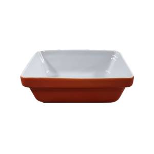 DISH SQUARE NORDIKA/OCEAN DIM. 125x125MM. COLOR ORANGE NOVA