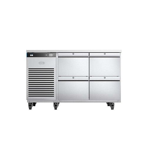 REFRIGERATOR WORKBENCH 4 DRAWERS EP1/2H STAINLESS STEEL/ALU FOSTER