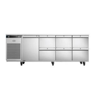 ÉTABLI RÉFRIGÉRATEUR 1 PORTE ET 6 TIROIRS EP1/4H INOX/ALU FOSTER