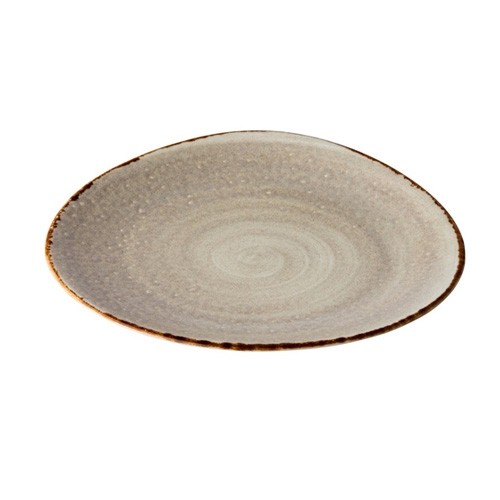 Bord driehoekig diam. 21cm. Jersey grijs Q Authentic