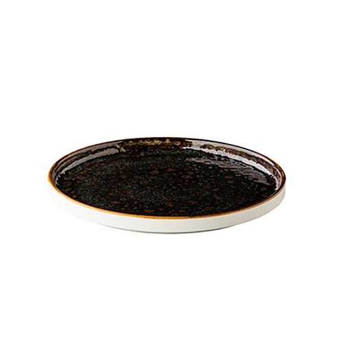 PLATE UPSTANDING EDGE DIAM. 20.5CM. JERSEY BROWN Q AUTHENTIC