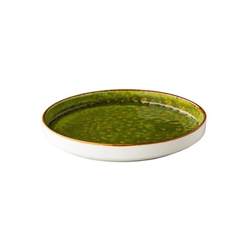 BORD OPSTAANDE RAND DIAM. 20,5CM. JERSEY GROEN Q AUTHENTIC