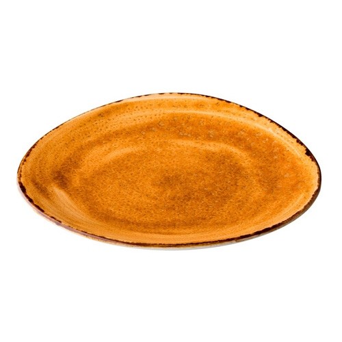 PLATTE DREIECKIG DURCHM. 27CM. JERSEY ORANGE Q AUTHENTISCH