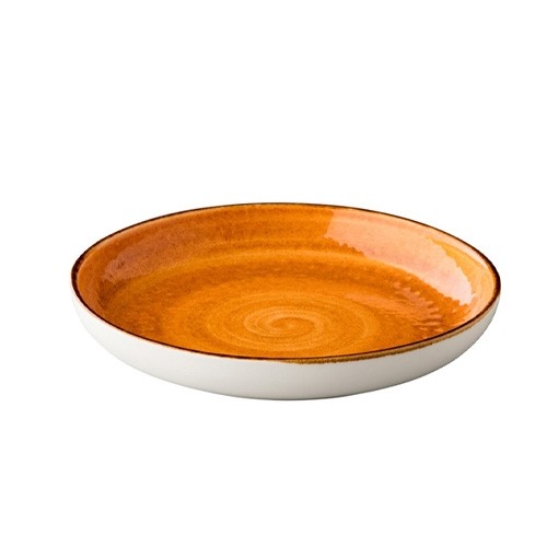 PLATE DEEP DIAM. 23.5CM. JERSEY ORANGE Q AUTHENTIC