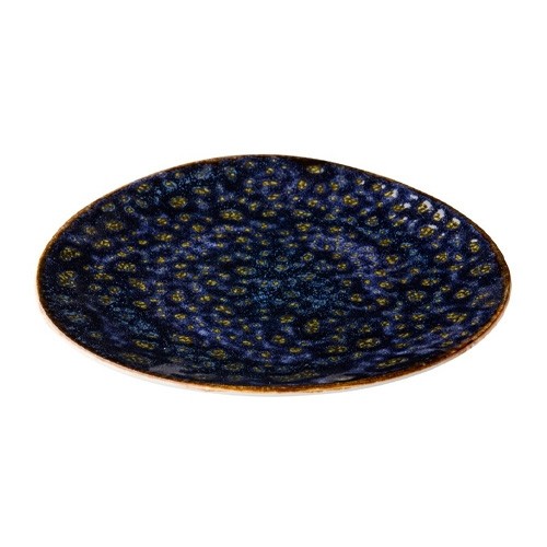 PLATTE DREIECKIG DURCHM. 27CM. JERSEY BLAU Q AUTHENTISCH