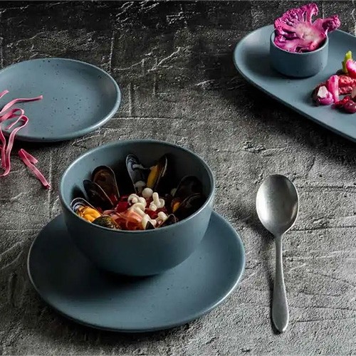 DIAM. PLAQUE. 28CM. TINTO GRIS FONCÉ MAT Q AUTHENTIQUE