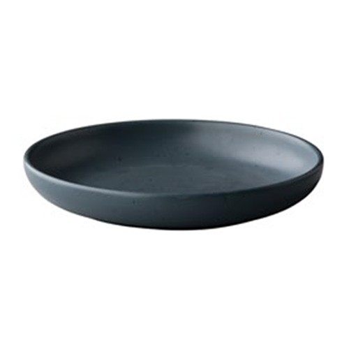 PLATTE TIEF DURCHM. 23,5 cm. TINTO MATT DUNKELGRAU Q AUTHENTISCH