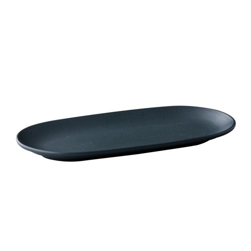 BOARD OVAL ABM. 30X15CM. TINTO MATT DUNKELGRAU Q AUTHENTISCH