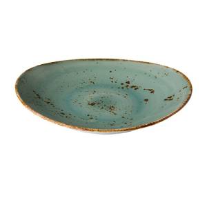 Bord ovaal afm. 21,5x19cm. Aqua Q Authentic