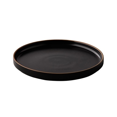 PLATE STACKABLE DIAM. 20CM. JAPAN BLACK Q AUTHENTIC