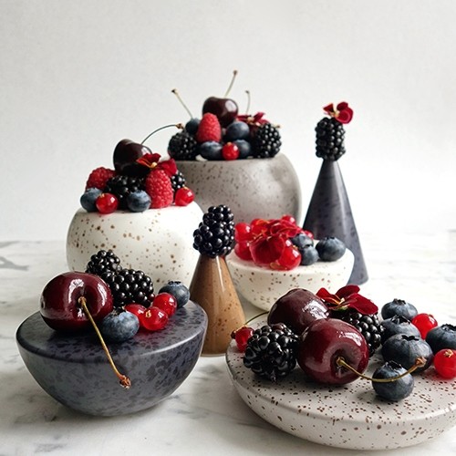 PLATE CONICAL HIGH DIAM. 20CM. SHAPES OAK WOOD Q AUTHENTIC