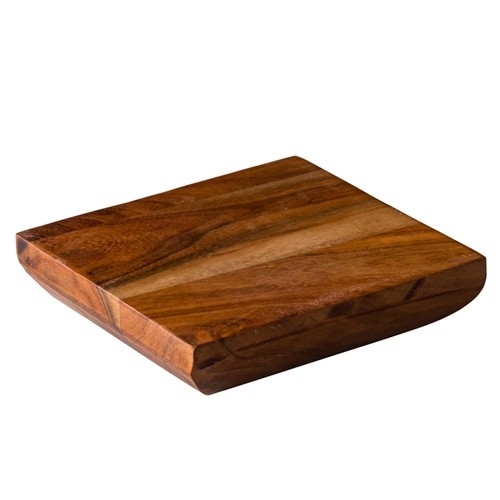 PLATEAU CARRÉ L DIM. 14,4X14,4CM. HGT. 4CM. FORMES BOIS DE CHÊNE Q AUTHENTIQUE