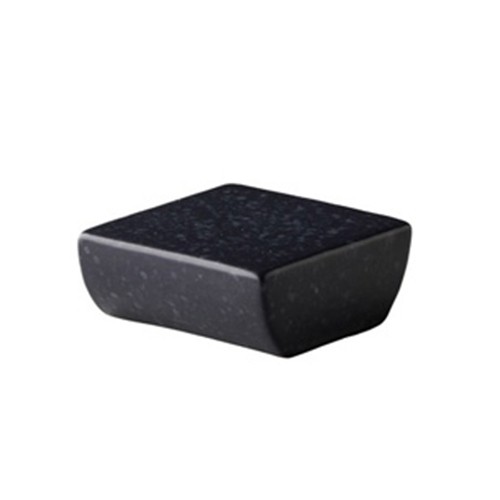 Vierkant plateau l afm. 7x7cm. hgt. 3cm. ShApes zwart Q Authentic