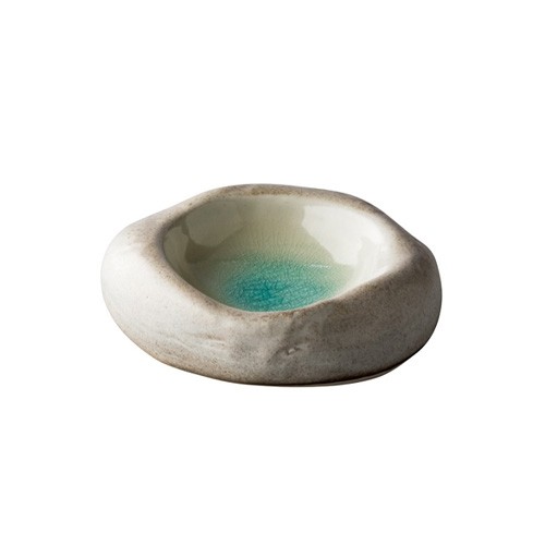 PLAQUE HAUT DIAM. 17,5 cm. HGT. 5CM. BLEU LAGON Q AUTHENTIQUE