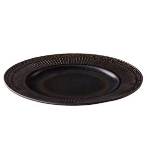 Bord diam. 27cm. Dusk metallic zwart Q Authentic