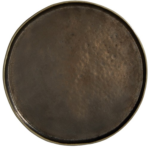 Bord opstaande rand diam. 27cm. Aztec semi-mat Koper
