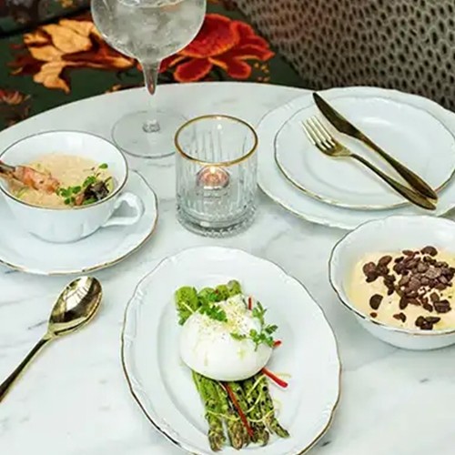 TASSE À SOUPE À 2 OREILLES INH. 300ML. OR MARIA THERESA Q BASIC