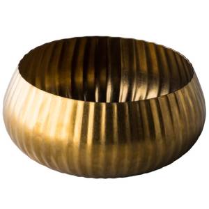 BOL CÔTELÉ DIAM. 10,5 cm. INH. 45CL. OR VINTAGE EN ACIER INOXYDABLE