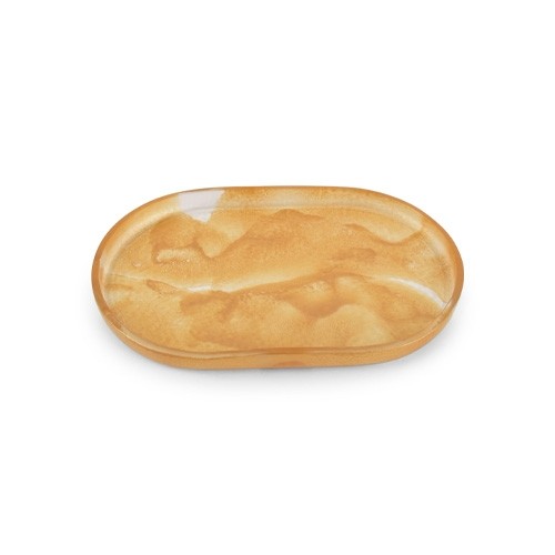 Bord plat met opstaande rand afm. 14,5x22,5cm. gold Folia F2D