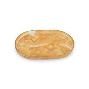 Bord plat met opstaande rand afm. 14,5x22,5cm. gold Folia F2D