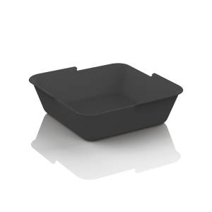 CIRCULBOX C410 (M) AFM. 156X156X47MM SCHWARZES POLYPROPYLEN, KARTON MIT 72 STÜCK