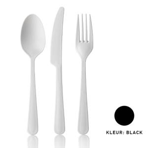 TABLE SPOON 190MM. GAIA BLACK PPMF BOX OF 6X100 PIECES