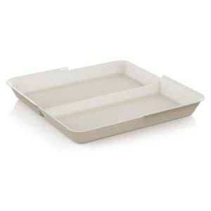 CIRCULPLATE C900 2-TASCHEN-ABM. 234X234X29,5MM BEIGE-GRAPHIT-POLYPROPYLEN, BOX MIT 36 STÜCK