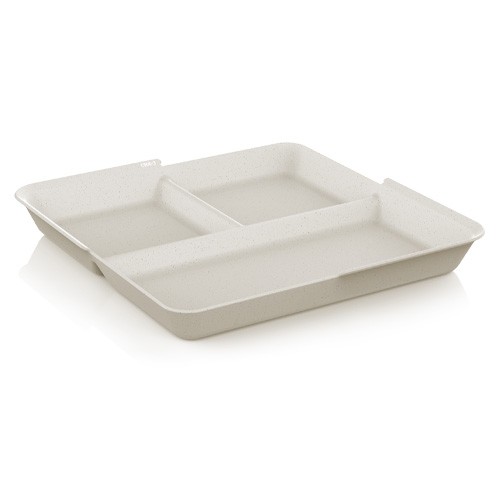 CIRCULPLATE C900 3-POCKET DIM. 234X234X29.5MM BEIGE GRAPHITE POLYPROPYLENE BOX OF 36 PIECES