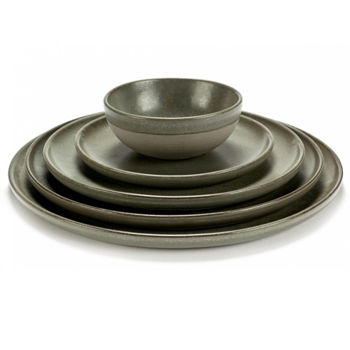 DIAM. PLANCHE 21CM. SURFACE VERTE CAMO PAR SERGIO HERMAN SERAX