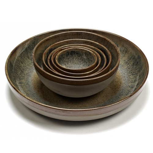 BOL DE SERVICE DIAM. 9 CM. SURFACE GRIS INDY PAR SERGIO HERMAN SERAX