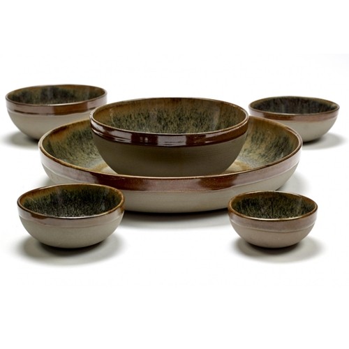 BOL DE SERVICE DIAM. 9 CM. SURFACE GRIS INDY PAR SERGIO HERMAN SERAX