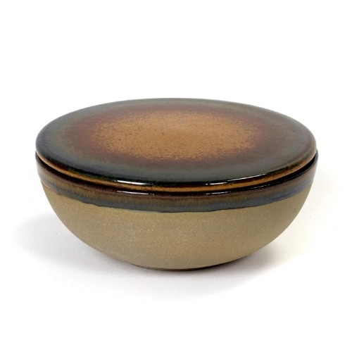 Serveerkom en deksel diam. 13cm. Rusty brown Surface by Sergio Herman Serax