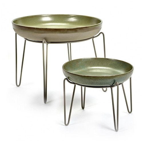 STANDARD FRUITS DE MER COLOR DIAM. 24CM. H. 15CM. TAUPE SURFACE BY SERGIO HERMAN SERAX