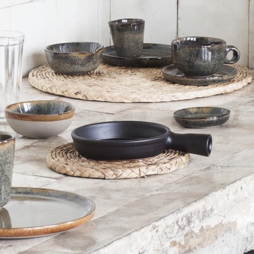 DESSOUS DE VERRE S DIAM. 20CM. SURFACE EN JACINTHE NATURELLE PAR SERGIO HERMAN SERAX