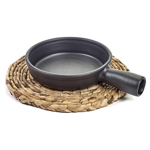 DESSOUS DE VERRE XL DIAM. 40CM. SURFACE EN JACINTHE NATURELLE PAR SERGIO HERMAN SERAX