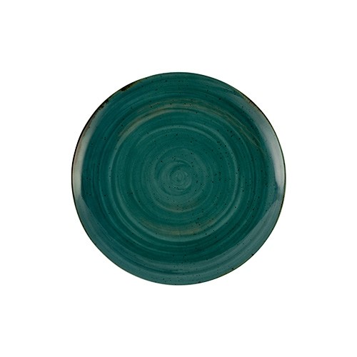 Coupebord s diam. 21cm. Saturno Nature kleur sprinkled petrol