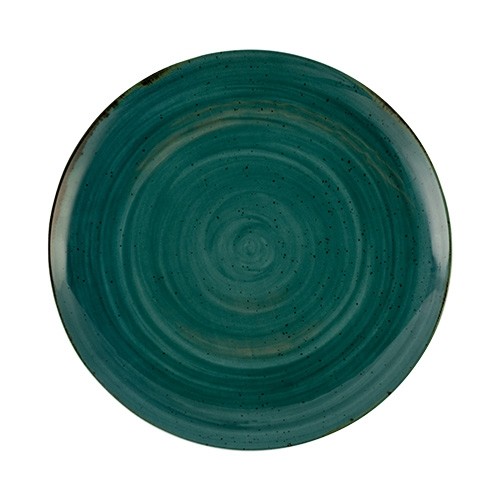 Coupebord xl diam. 32cm. Saturno Nature kleur sprinkled petrol