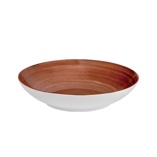 Coupebord diep l diam. 24cm. Saturno Nature kleur sprinkled brown