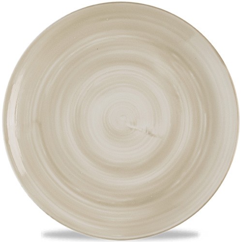 Coupebord plat diam. 29cm. Stonecast Canvas Natural Churchill