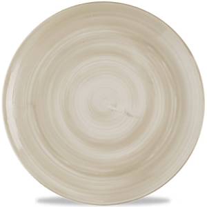 Coupebord plat diam. 29cm. Stonecast Canvas Natural Churchill