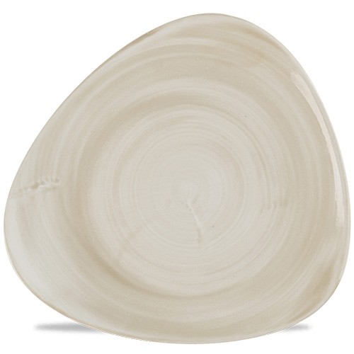 Coupebord driehoekig diam. 27cm. Stonecast Canvas Natural Churchill