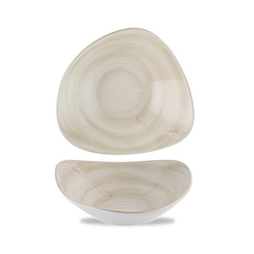 SCHÜSSEL DREIECKIG DURCHM. 19CM. STONECAST-LEINWAND NATURAL CHURCHILL