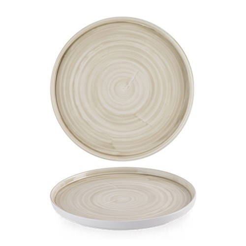 PLAQUE BORD SUPÉRIEUR DIAM. 26CM. TOILE STONECAST NATUREL CHURCHILL