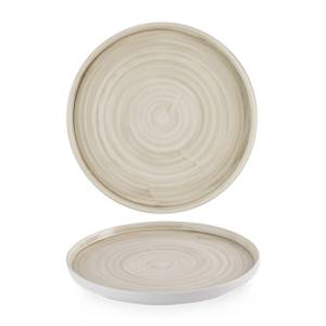 PLATTE AUFSTEHENDE KANTE DURCHM. 26CM. STONECAST-LEINWAND NATURAL CHURCHILL