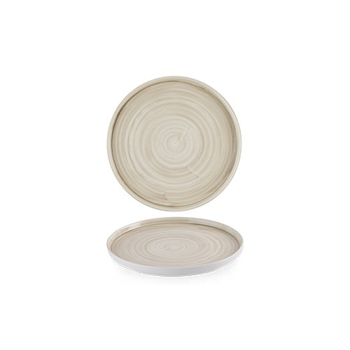 PLATTE AUFSTEHENDE KANTE DURCHM. 16CM. STONECAST-LEINWAND NATURAL CHURCHILL