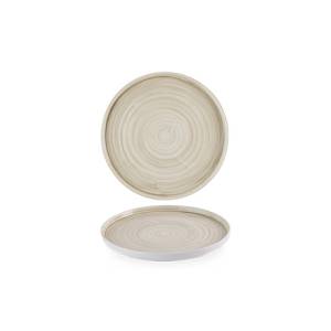 PLATTE AUFSTEHENDE KANTE DURCHM. 16CM. STONECAST-LEINWAND NATURAL CHURCHILL