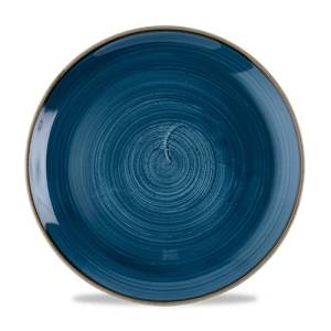 COUPE PLATE FLAT DIAM. 26CM. STONECAST JAVA BLUE CHURCHILL